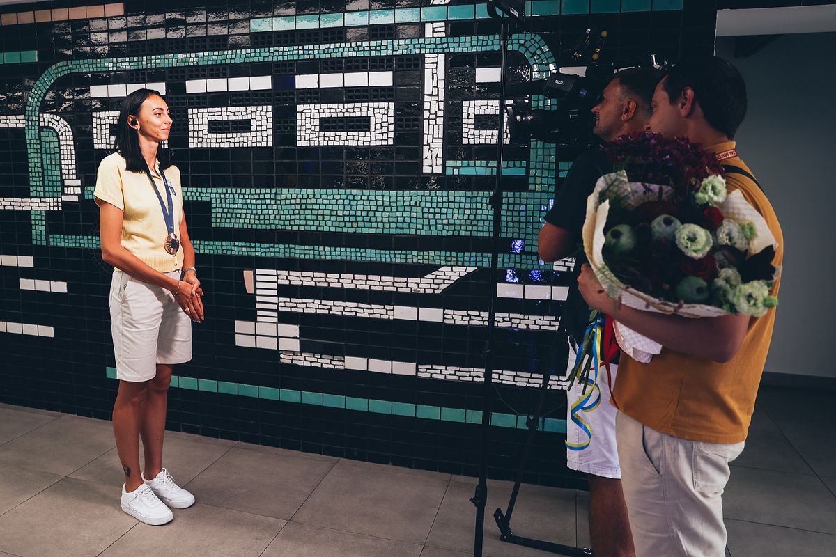 Iryna Herashchenko natáčení pro televizi